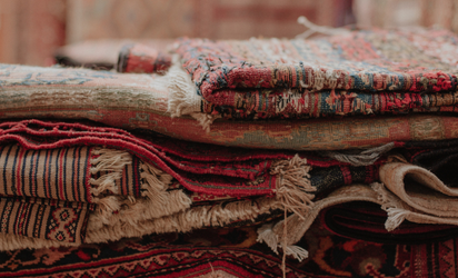 Pattern rug close up